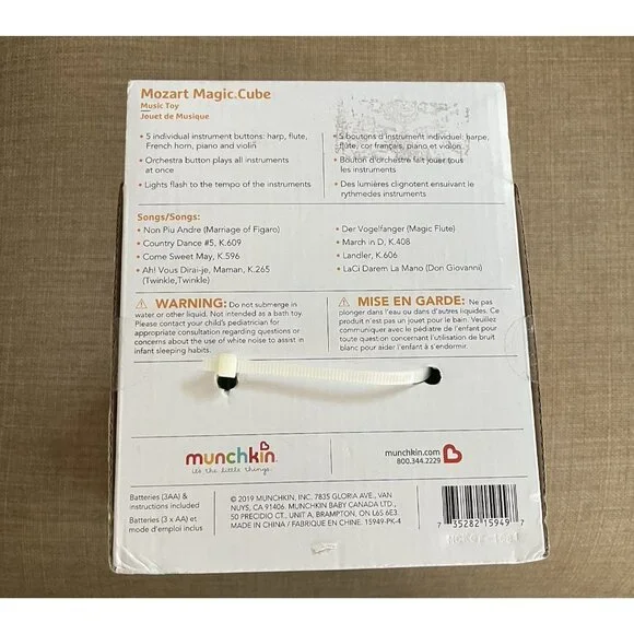 Munchkin Mozart Magic Cube Musical Instruments Children Learning Play Toy NRFB - Picture 2 of 8